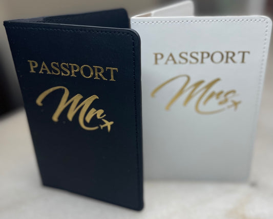 MR. & MRS. BAECATION PASSPORT COVERS